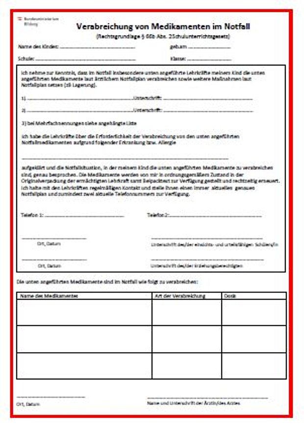 Verabreichung Medikamente Notfall