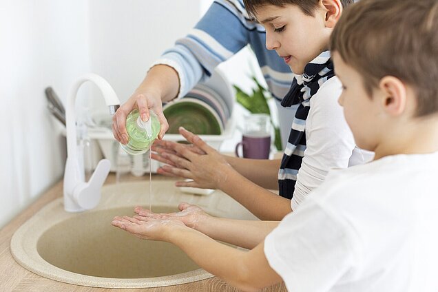 Kinder Hände waschen